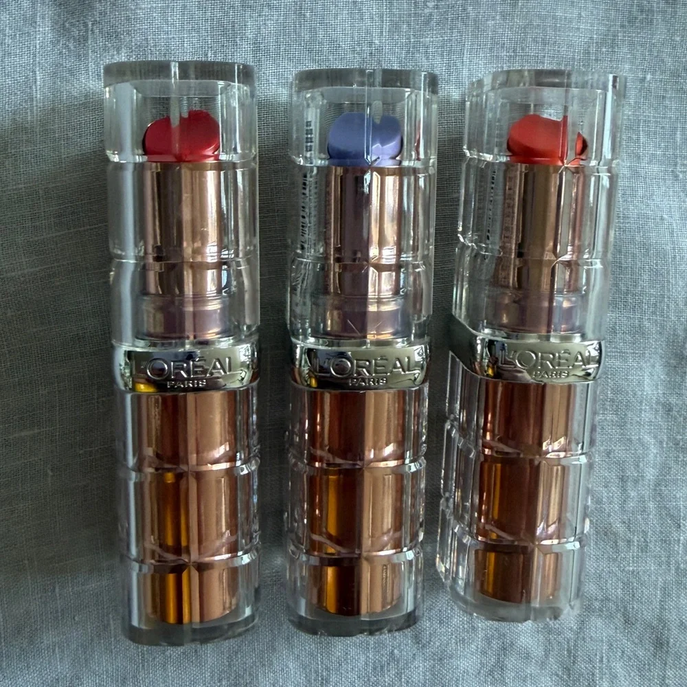 Brand New L'Oreal Colour Riche Plump & Shine Lipsticks Set of 3